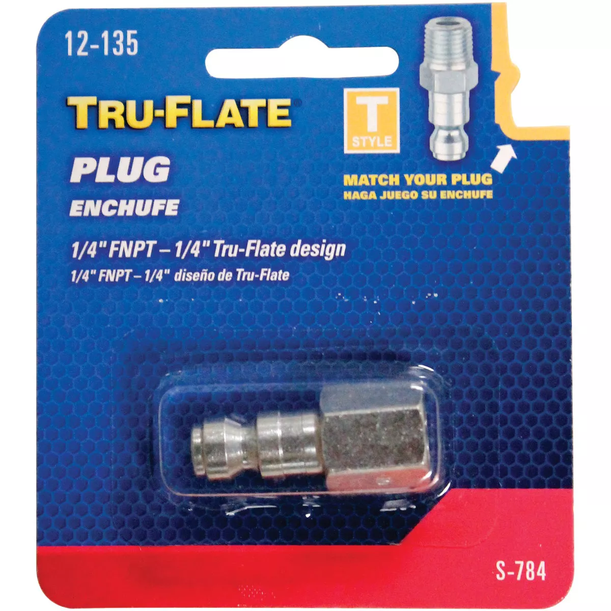 Tru-Flate 1/4 In. FNPT T-Style Steel Plug - photo 2