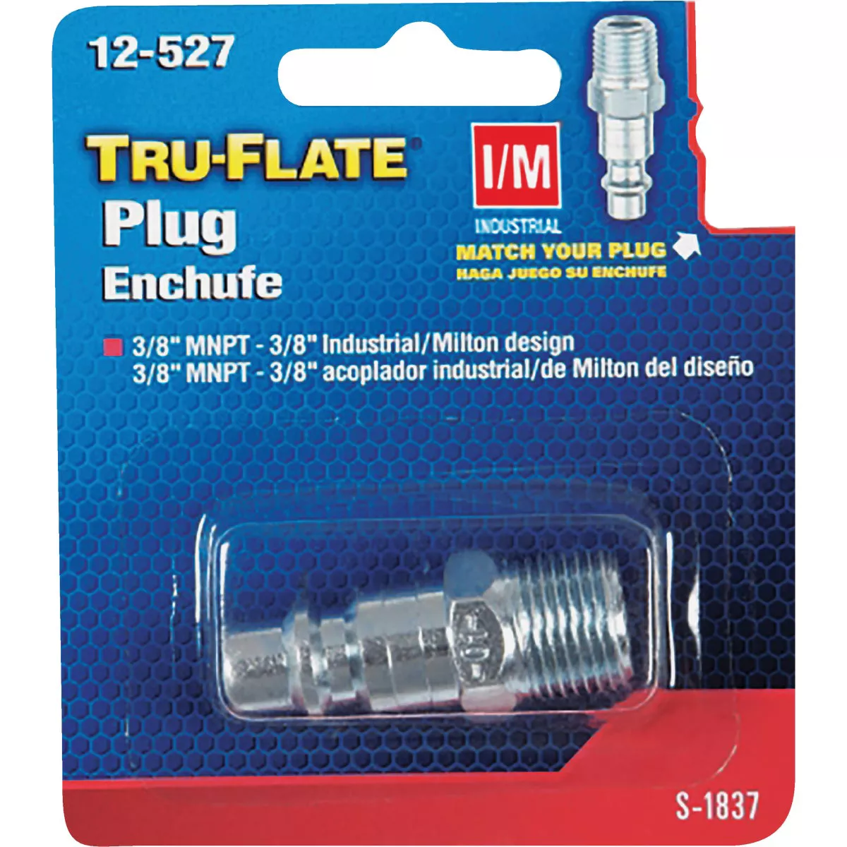 Tru-Flate Industrial/Milton 3/8 In. MNPT Steel Industrial Plug | True ...