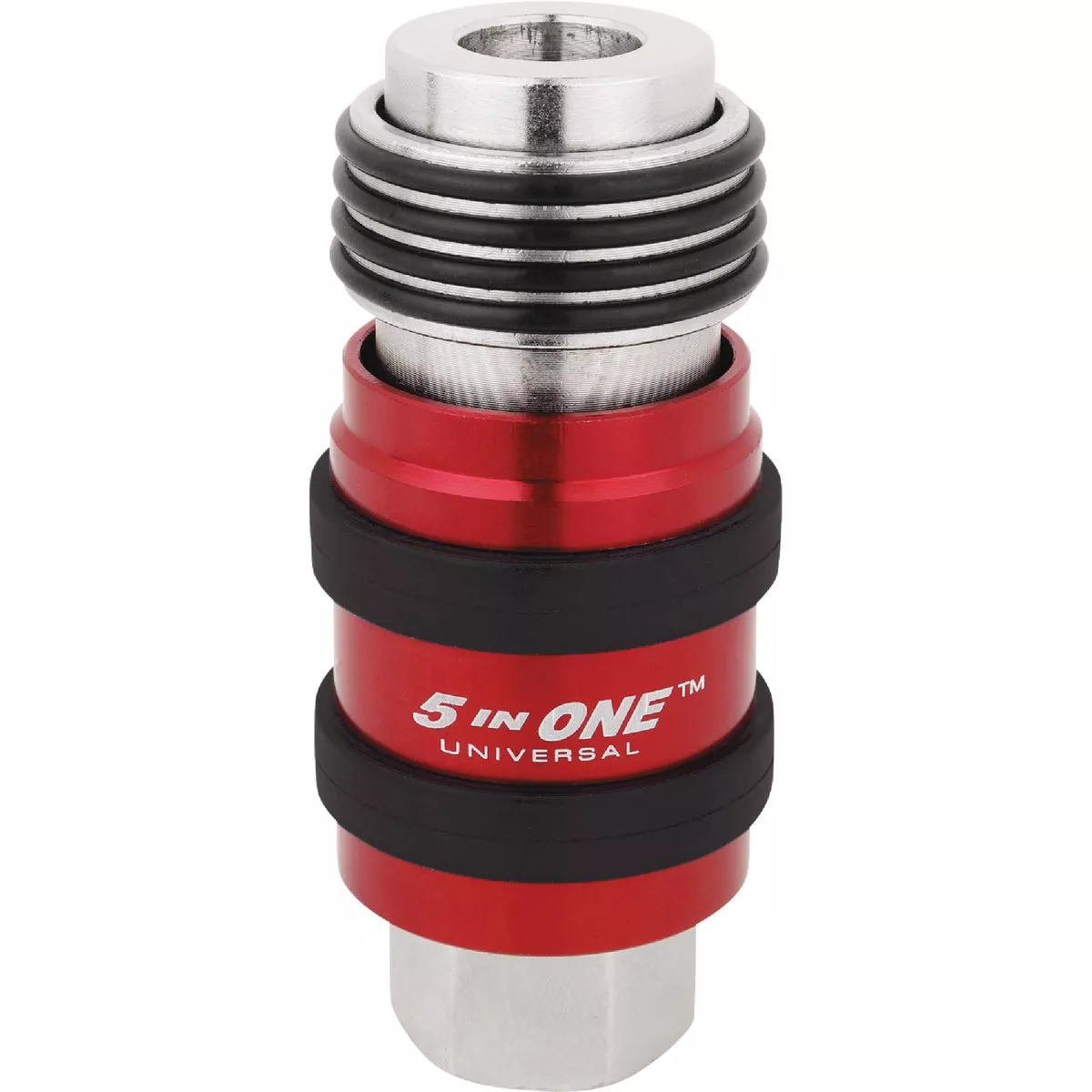 Milton 5-In-1 Universal Safety Exhaust Quick-Connect Industrial Coupler, FNPT