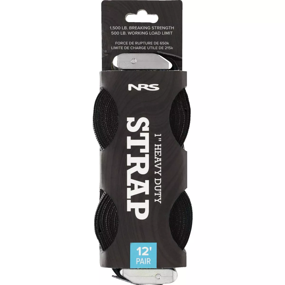 NRS 1 In. x 12 Ft. Stealth Black Heavy Duty Tie-Down Strap (2-Pack) - photo 2
