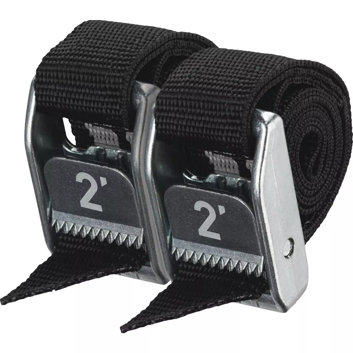 NRS 1 In. x 2 Ft. Stealth Black Heavy Duty Tie-Down Strap (2-Pack)