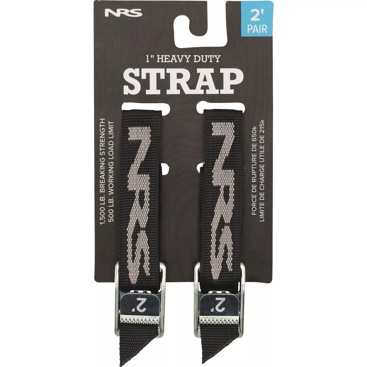 NRS 1 In. x 2 Ft. Stealth Black Heavy Duty Tie-Down Strap (2-Pack) - photo 2