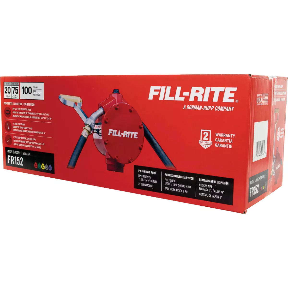 Fill-Rite Piston Hand-Operated Fuel Transfer Pump with Nozzle Spout - photo 2