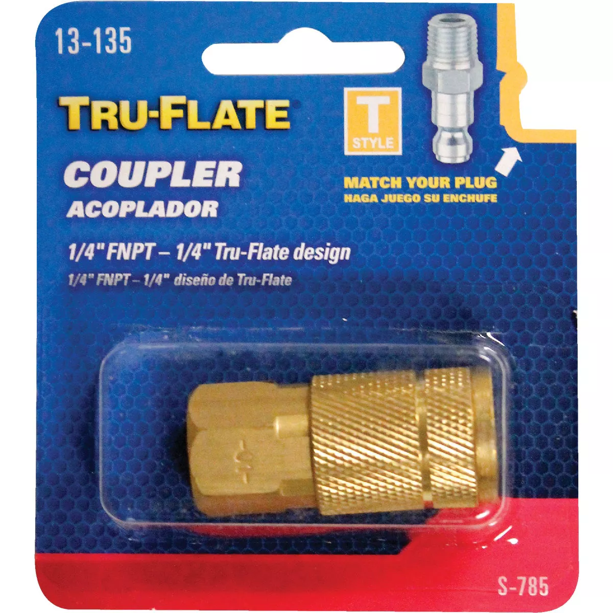Tru-Flate Series Push-to-Connect 1/4 In. FNPT Coupler - photo 2