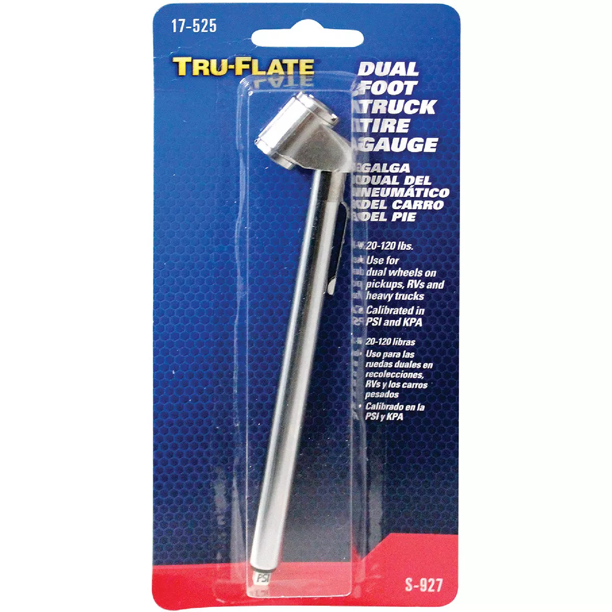 Tru-Flate 10-160 psi Chrome-Plated Tire Gauge - photo 2
