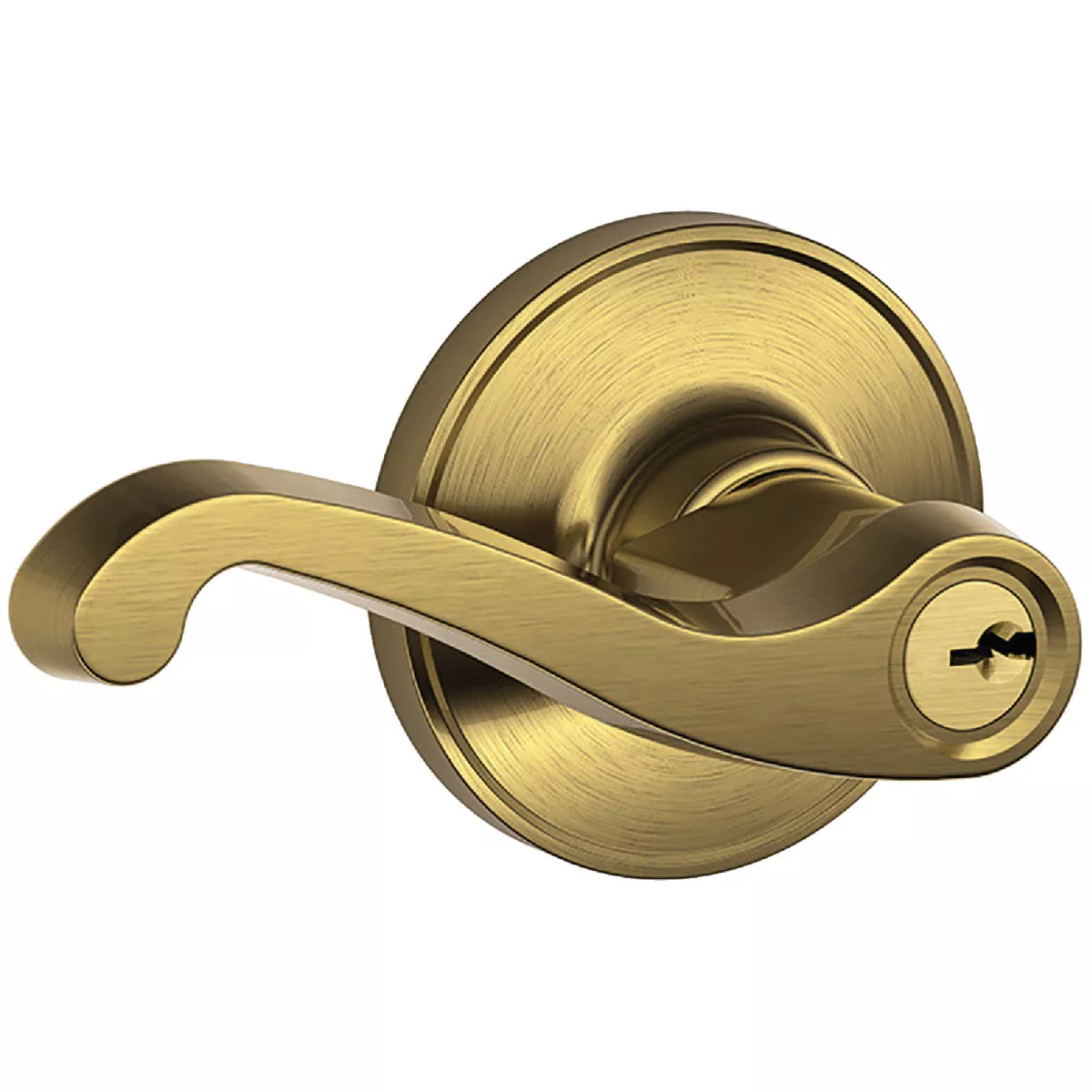 LaSalle Lever Keyed Entry - Antique Brass