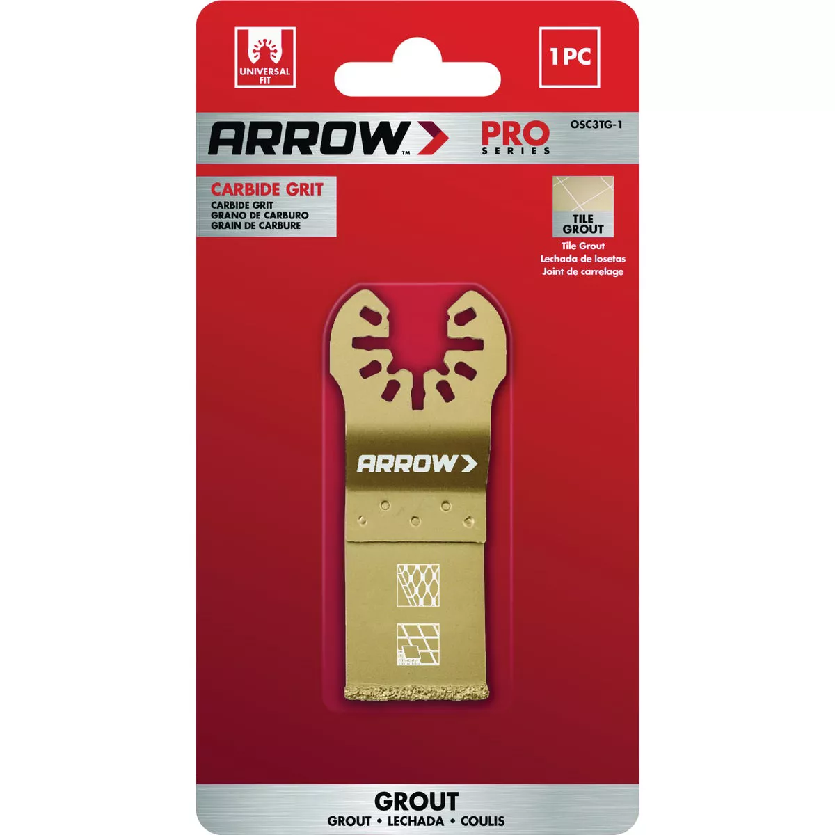 Arrow 1-1/8 In. Carbide Grit Plunge Cut Oscillating Blade