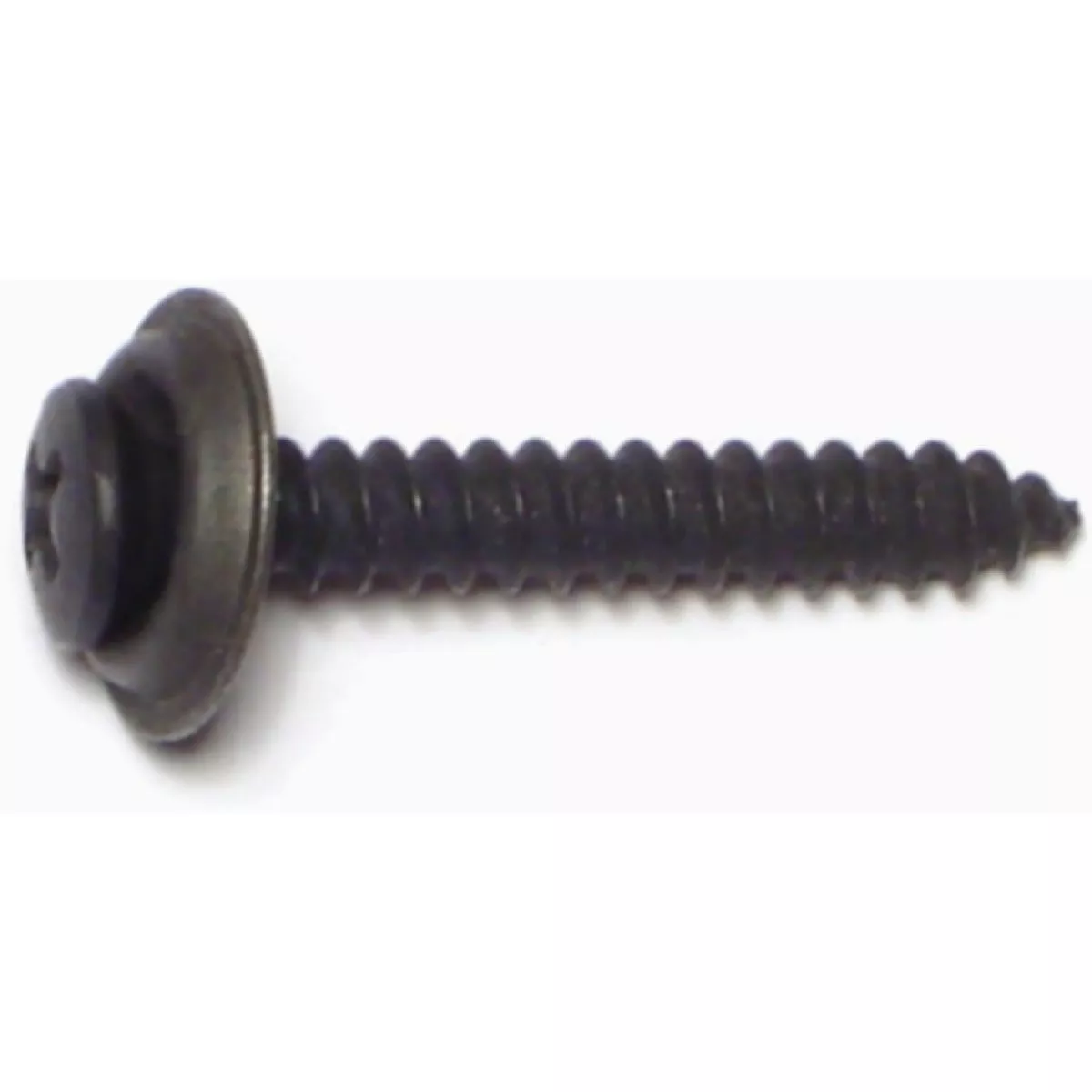 Midwest Fastener #10 x 1-1/4 In. Black Phosphate Steel Phillips Oval Trim Washer Head Sheet Metal Screws