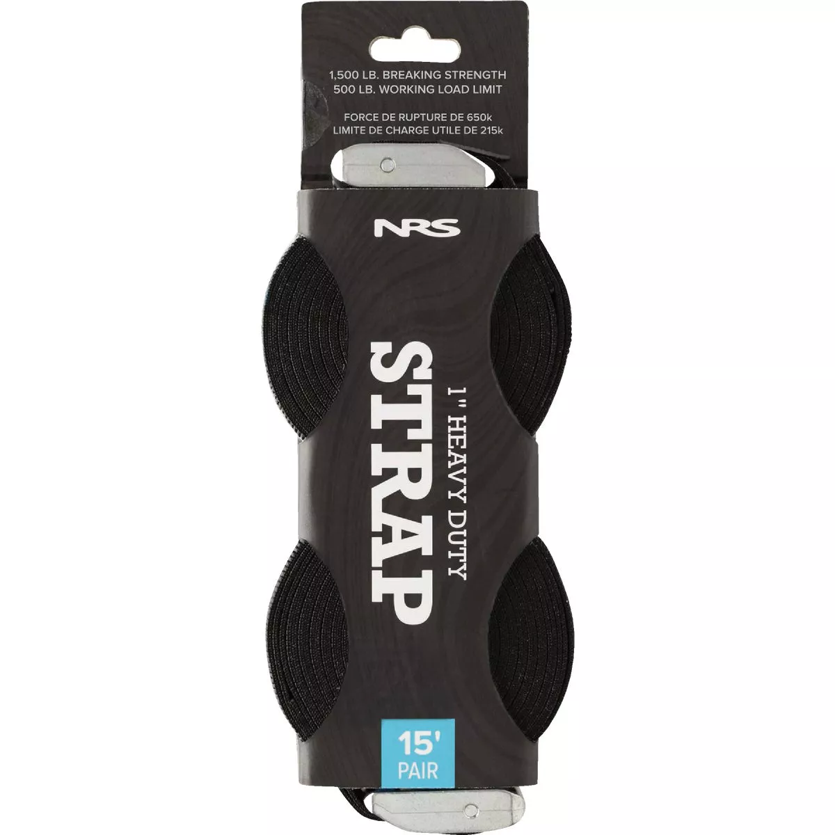NRS 1 In. x 15 Ft. Stealth Black Heavy Duty Tie-Down Strap (2-Pack) - photo 2