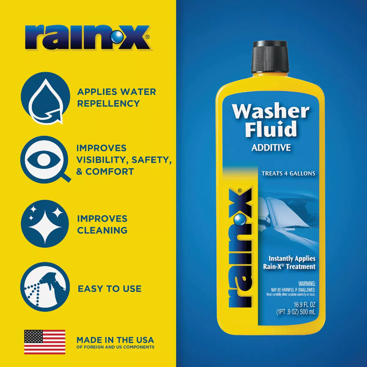 Rain-X 16.9 Oz. Squeeze Bottle Windshield Washer Additive - photo 2