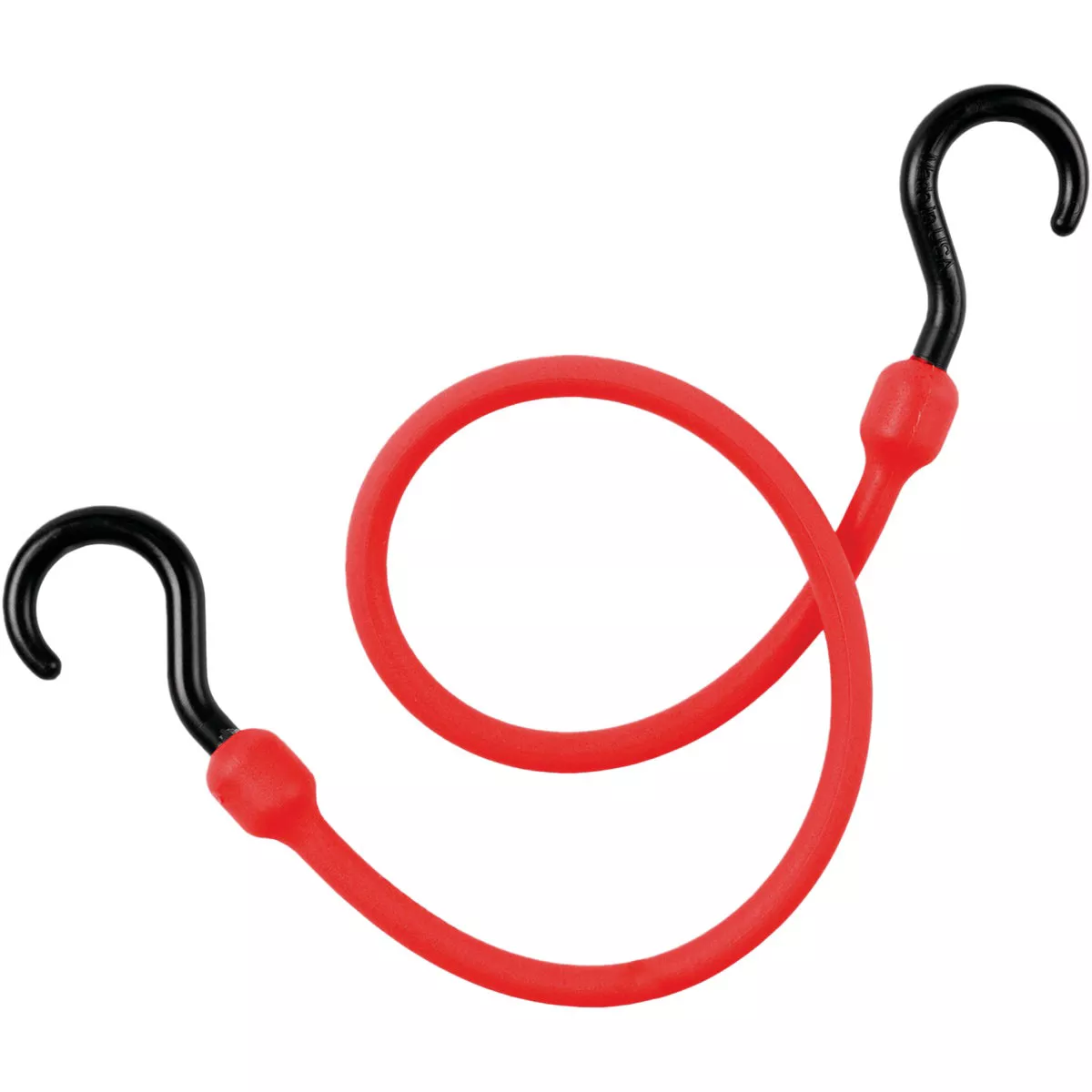 The Perfect Bungee 24 In. Easy Stretch Polyurethane Bungee Cord, Nylon Hooks, Red