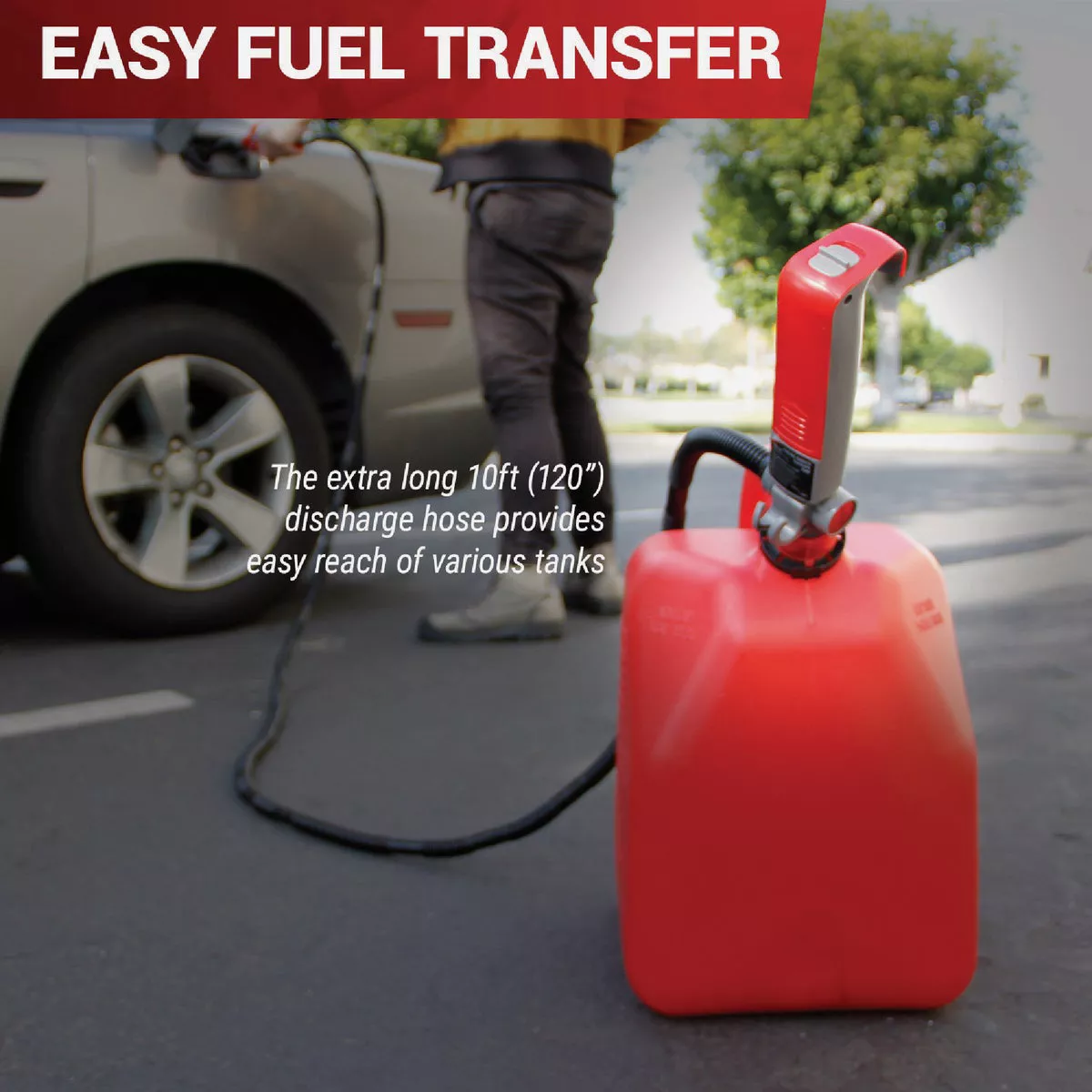 Tera Pump Battery Powered Telescopic Fuel Transfer Pump w/10 Ft. Hose - photo 4