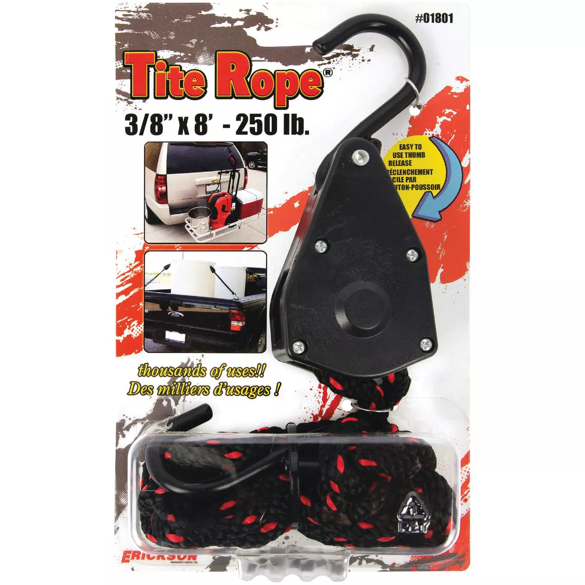 Erickson Tite Rope 3/8" x 8' 250 Lb. Capacity Rope Ratchet - photo 3