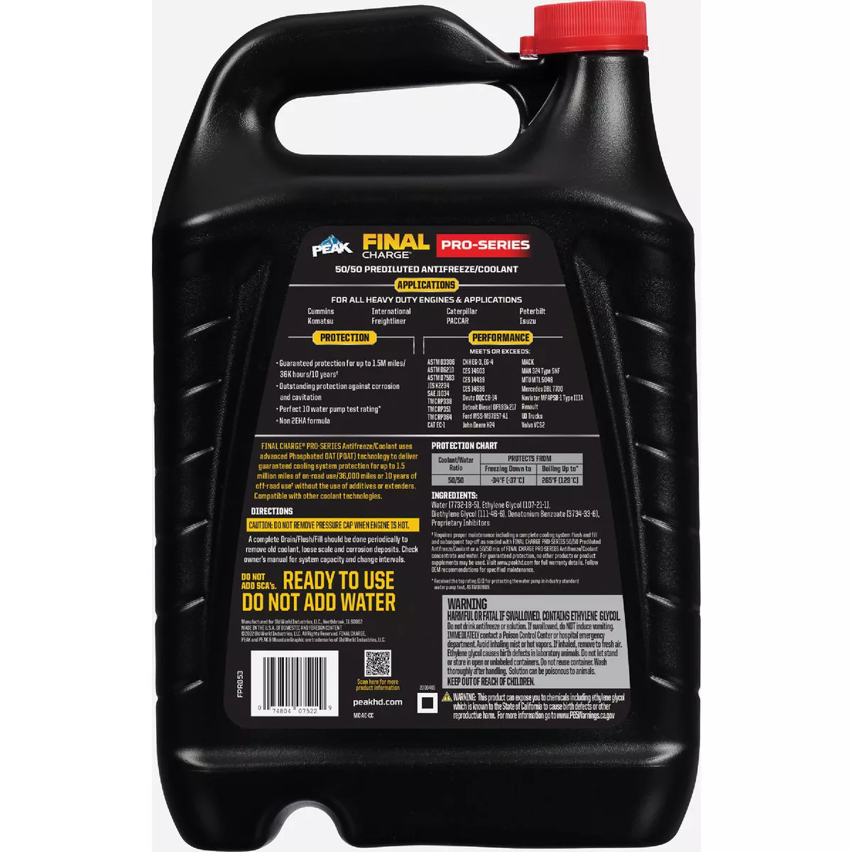 Peak Final Charge Pro-Series 1 Gal. Pre-Diluted Antifreeze/Coolant - photo 6