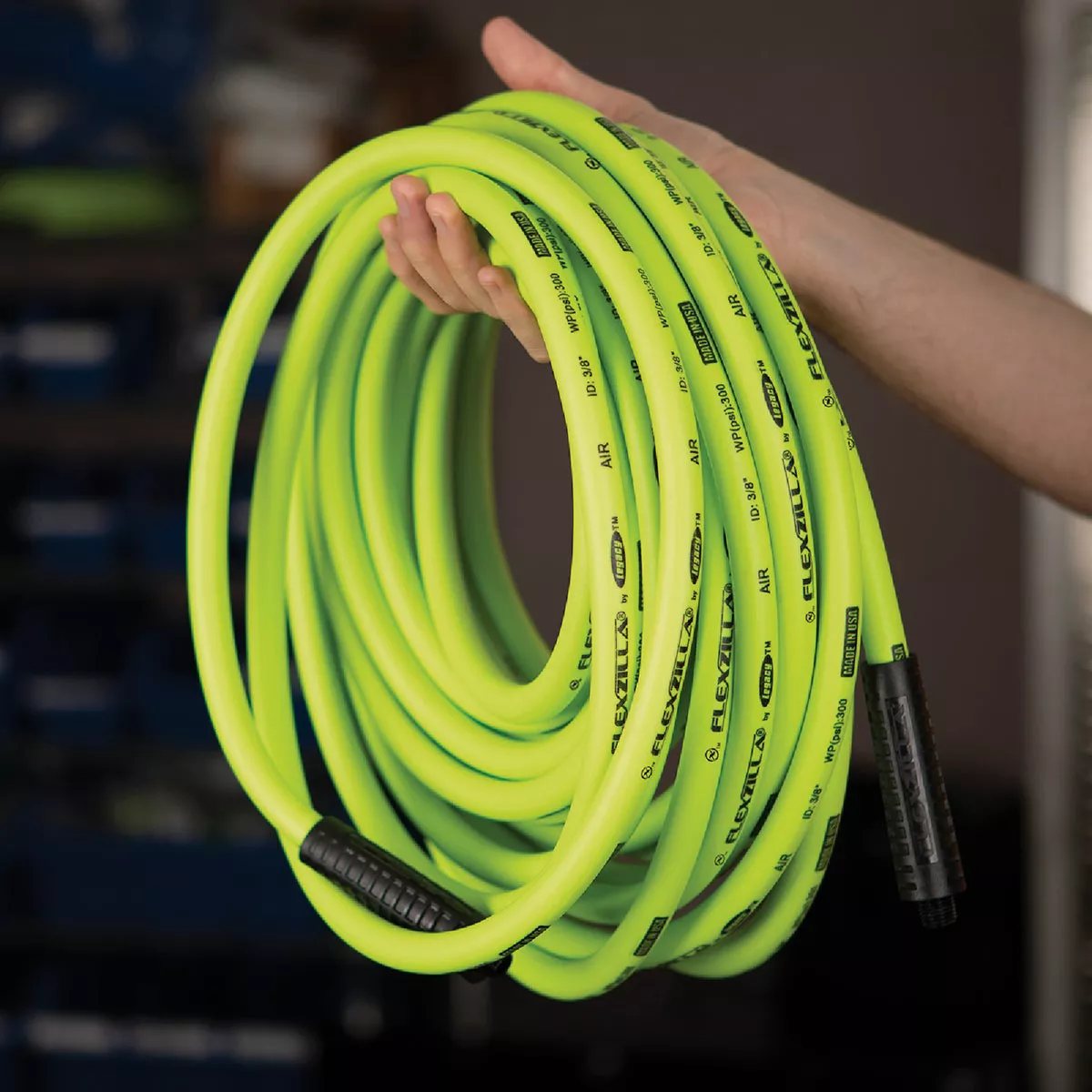 Flexzilla 3/8 In. x 100 Ft. Polymer-Blend Air Hose with 1/4 In. MNPT Fittings - photo 6