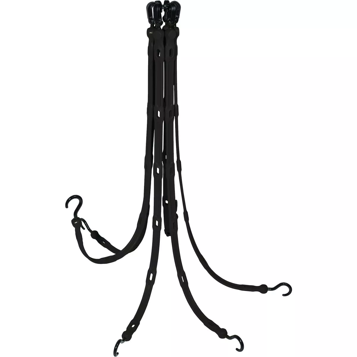 The Perfect Bungee, FLEXWeb Adjustable 6 Arm Spider Cargo Net Size M-XXL, Black