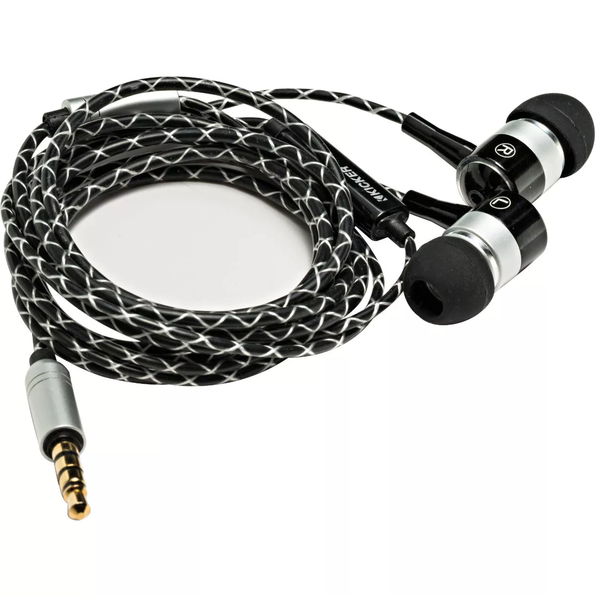 Kicker EB54 Black & Silver Earbuds