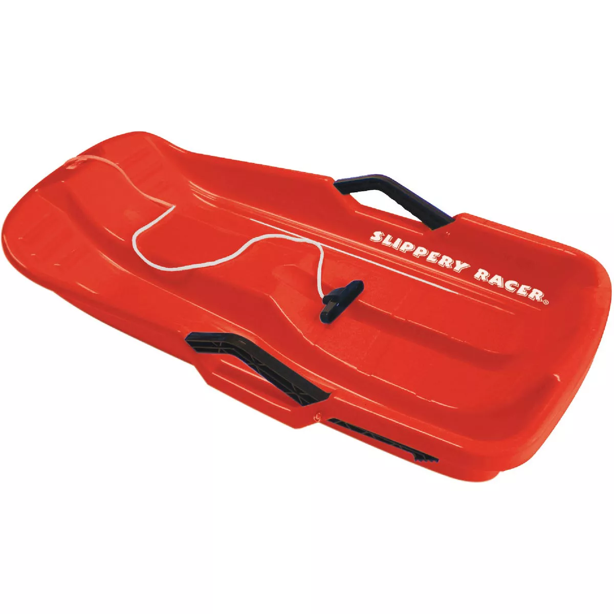 Slippery Racer Downhill Thunder Red Plastic 30 In. Kids Snow Sled-