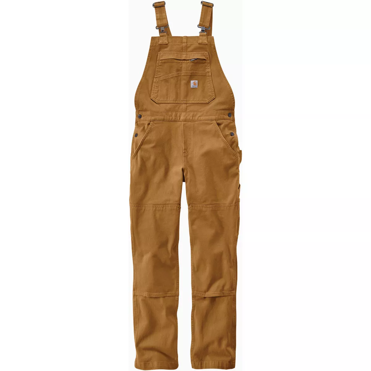 Carhartt Women's Rugged Flex XXL Regular Brown Twill Bib Overalls, Relaxed Fit