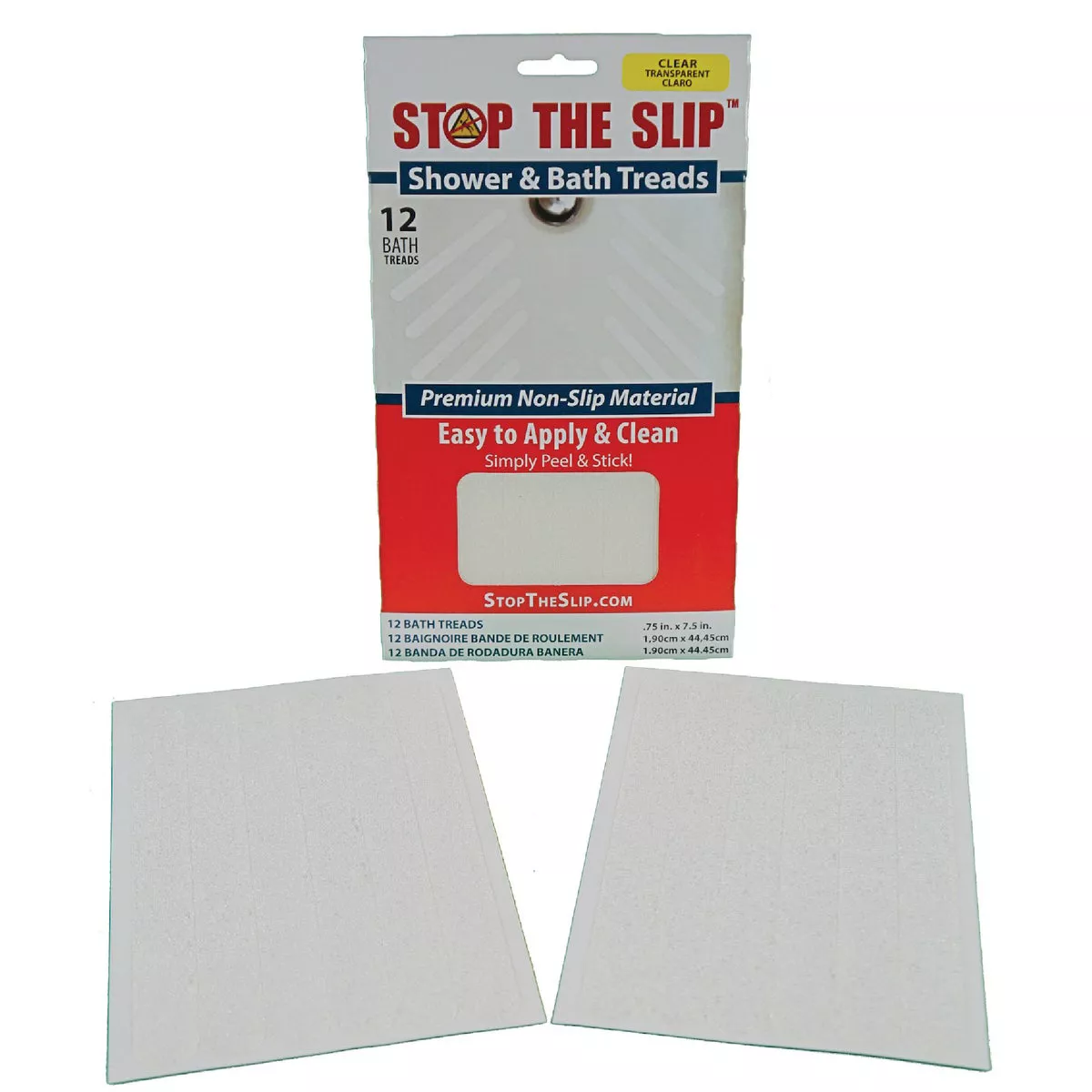 HandiProducts STOP THE SLIP .75 In x 7.5 In. Clear Safety Tread