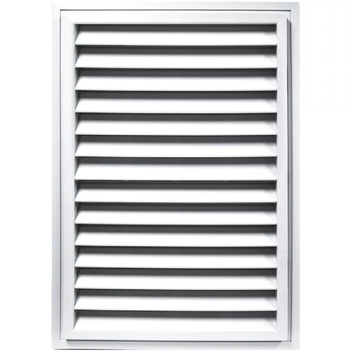 Builders Edge 20 in. x 30 in. Classic Rectangle Gable Attic Vent, White