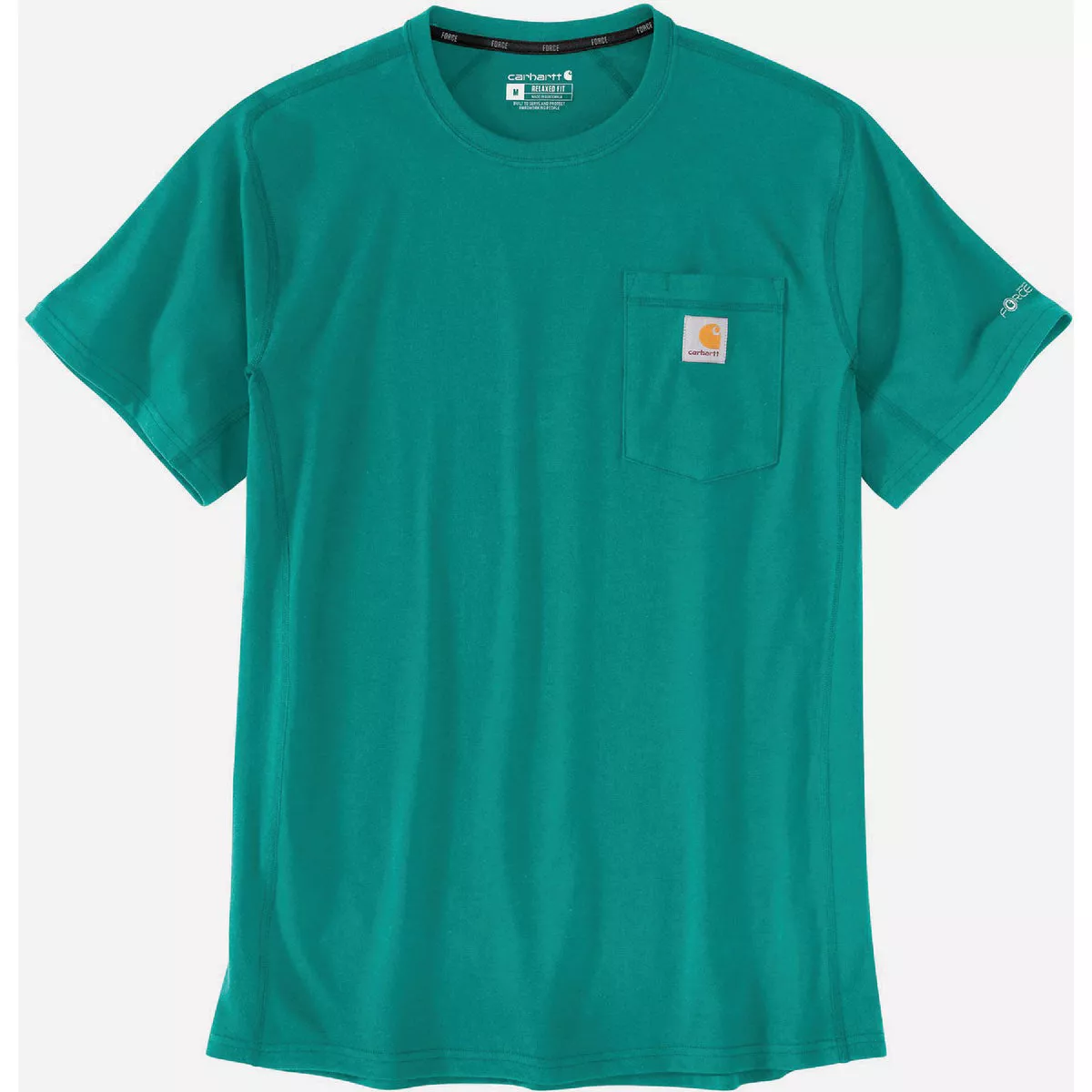 Carhartt Force Men's Small Regular Dragonfly Midweight Short Sleeve Pocket T-Shirt, Relaxed Fit