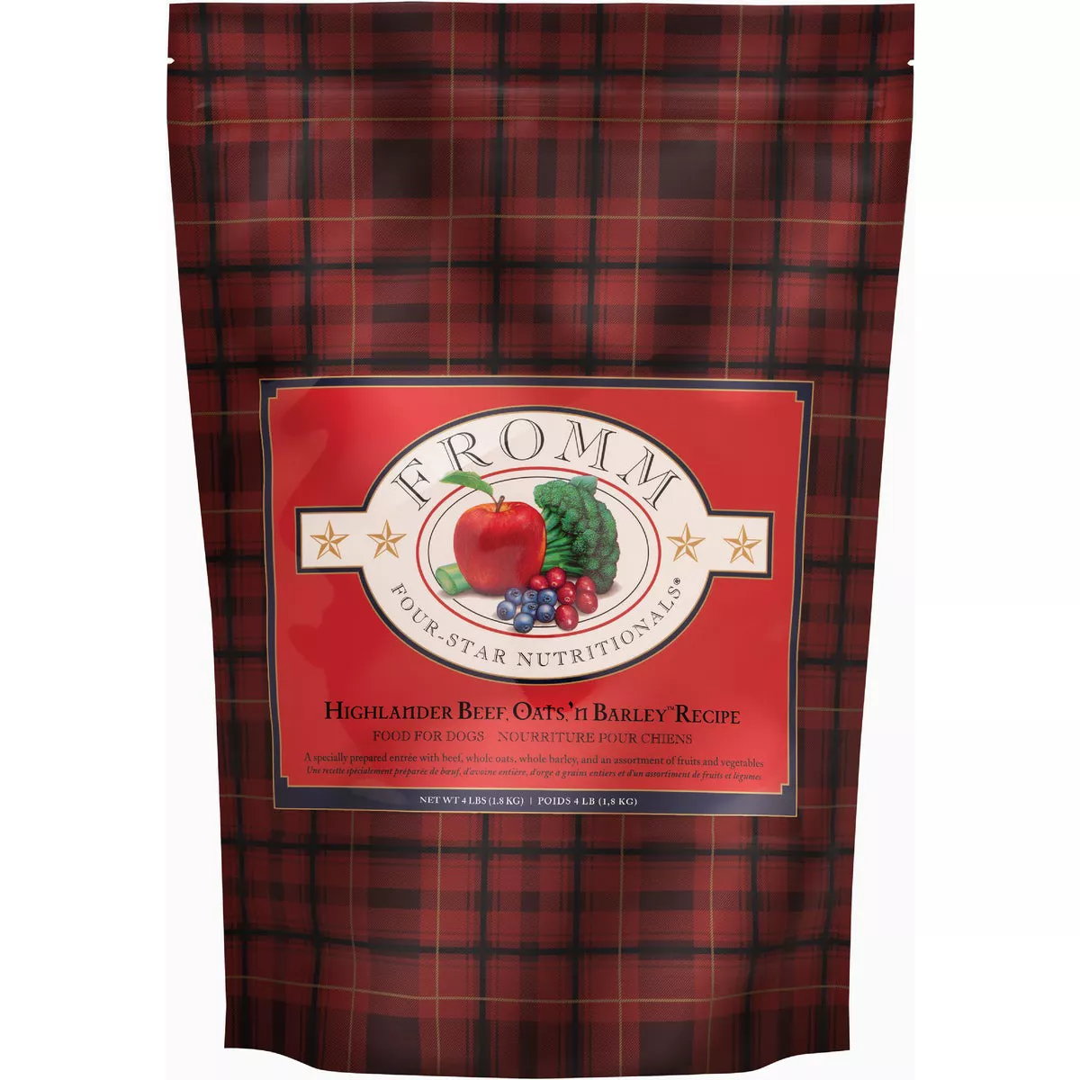 Fromm Four-Star Nutritionals Highlander Beef, Oats, 'n Barley Recipe Dry Dog Food, 4 Lb.