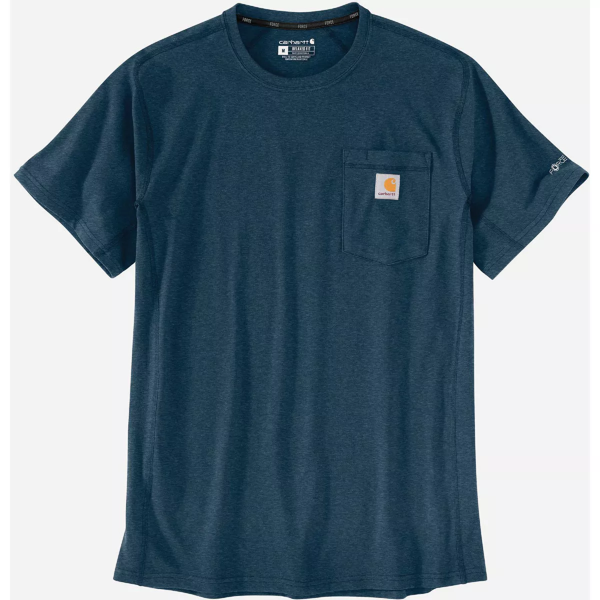 Carhartt Force Men's XL Tall Light Huron Heather Midweight Short Sleeve Pocket T-Shirt, Relaxed Fit