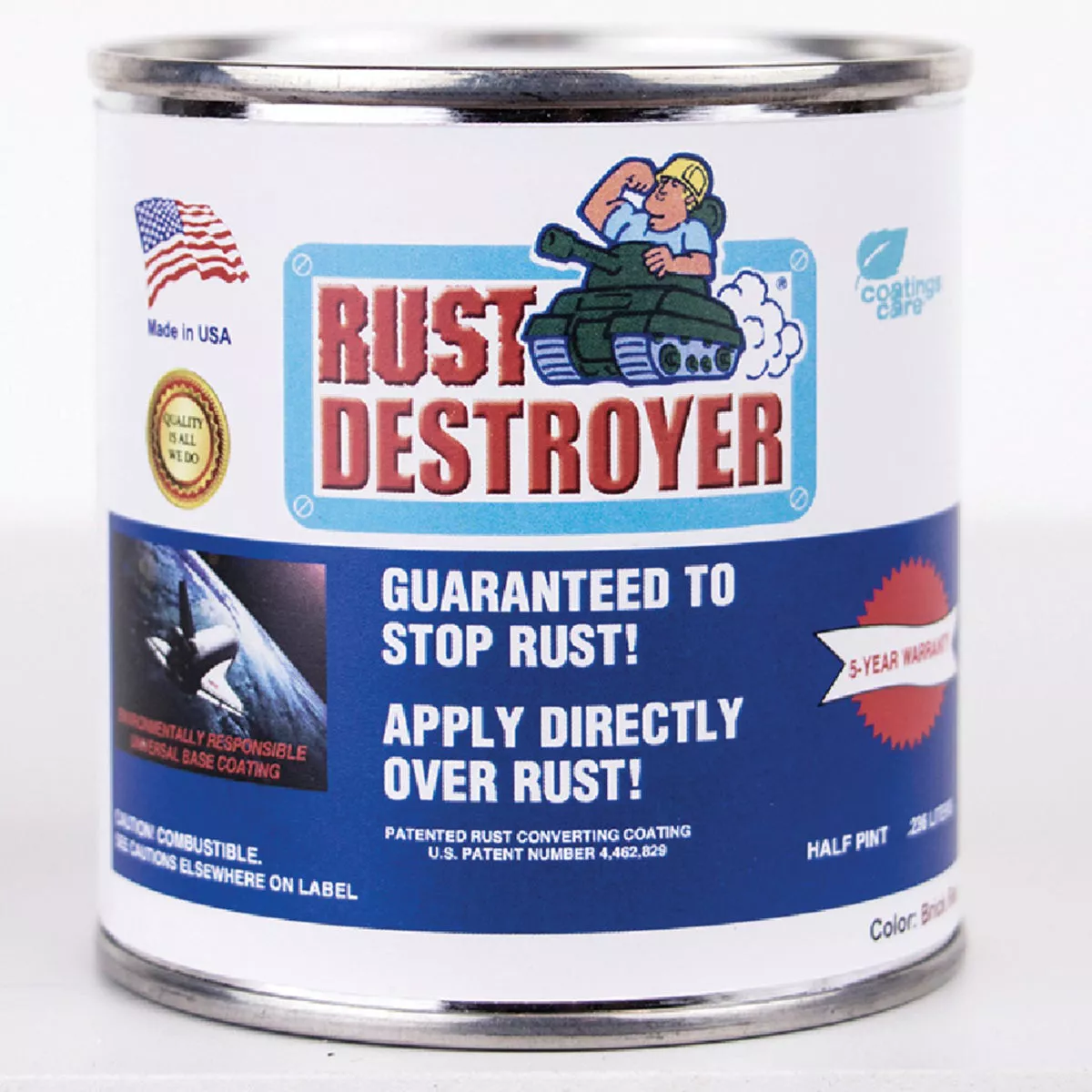 Advanced Protective Rust Destroyer Brick Red Metal Primer, 1/2 Pt., 189 ...