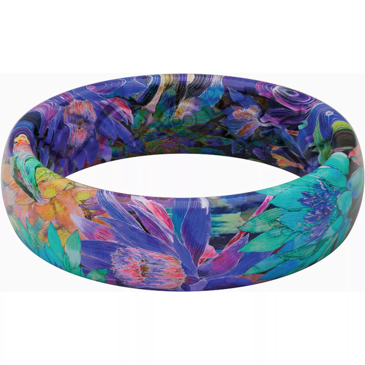 Groove Life Size 9 Twilight Blossom Silicone Ring-