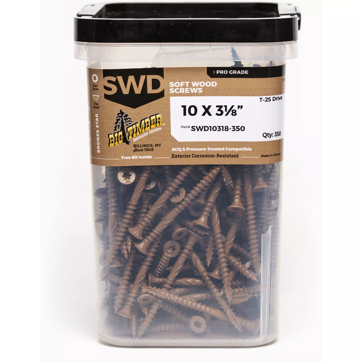 Big Timber #10 x 3-1/8 In. Bronze Softwood Deck Screw (350 Ct.)