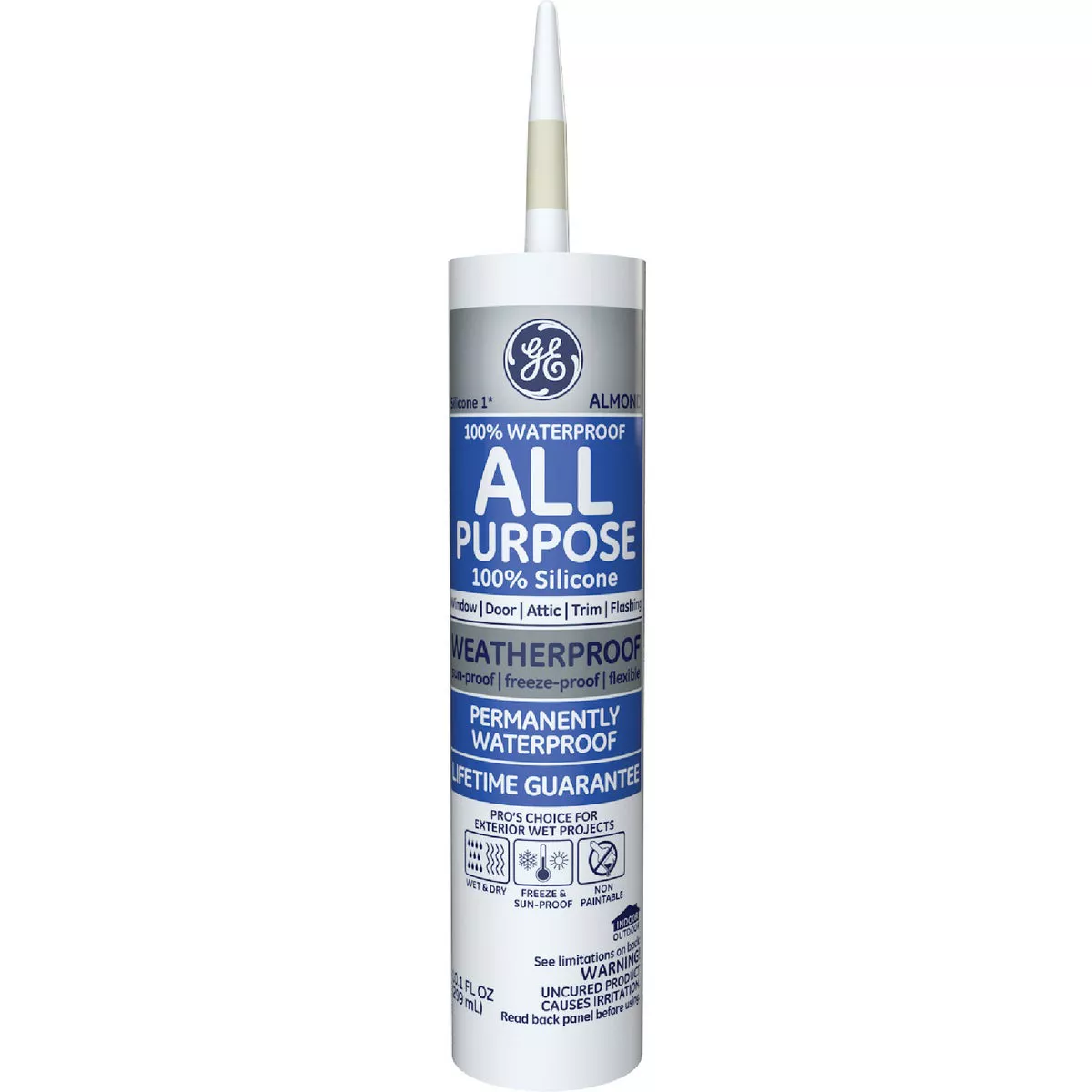 GE 10.1 Oz. Almond All Purpose 100% Silicone Sealant