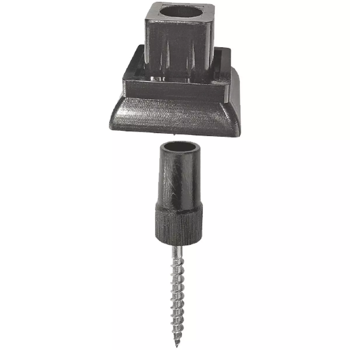 Nuvo Iron Polycarbonate Square Surface Mount Deck Railing Adapter