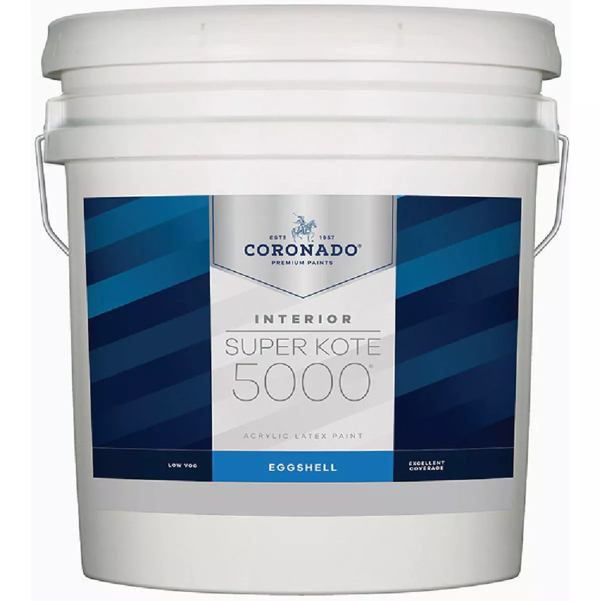 Coronado Super Kote 5000 Acrylic Latex Eggshell Interior Paint, Pastel Base, 5 Gal.