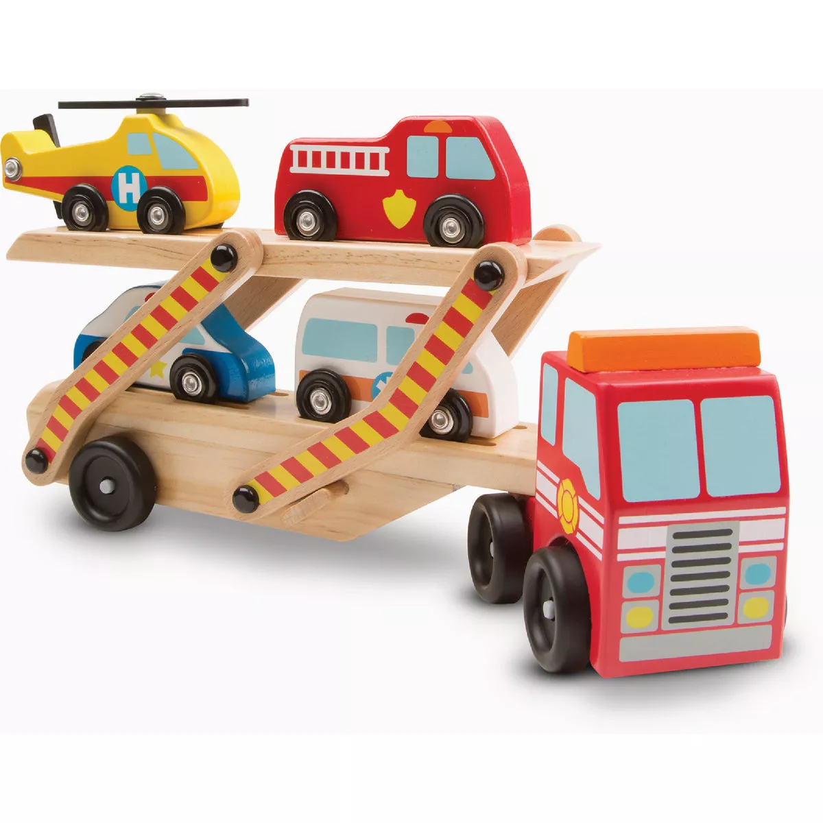 Melissa & Doug Wood Emergency Vehicle Carrier
