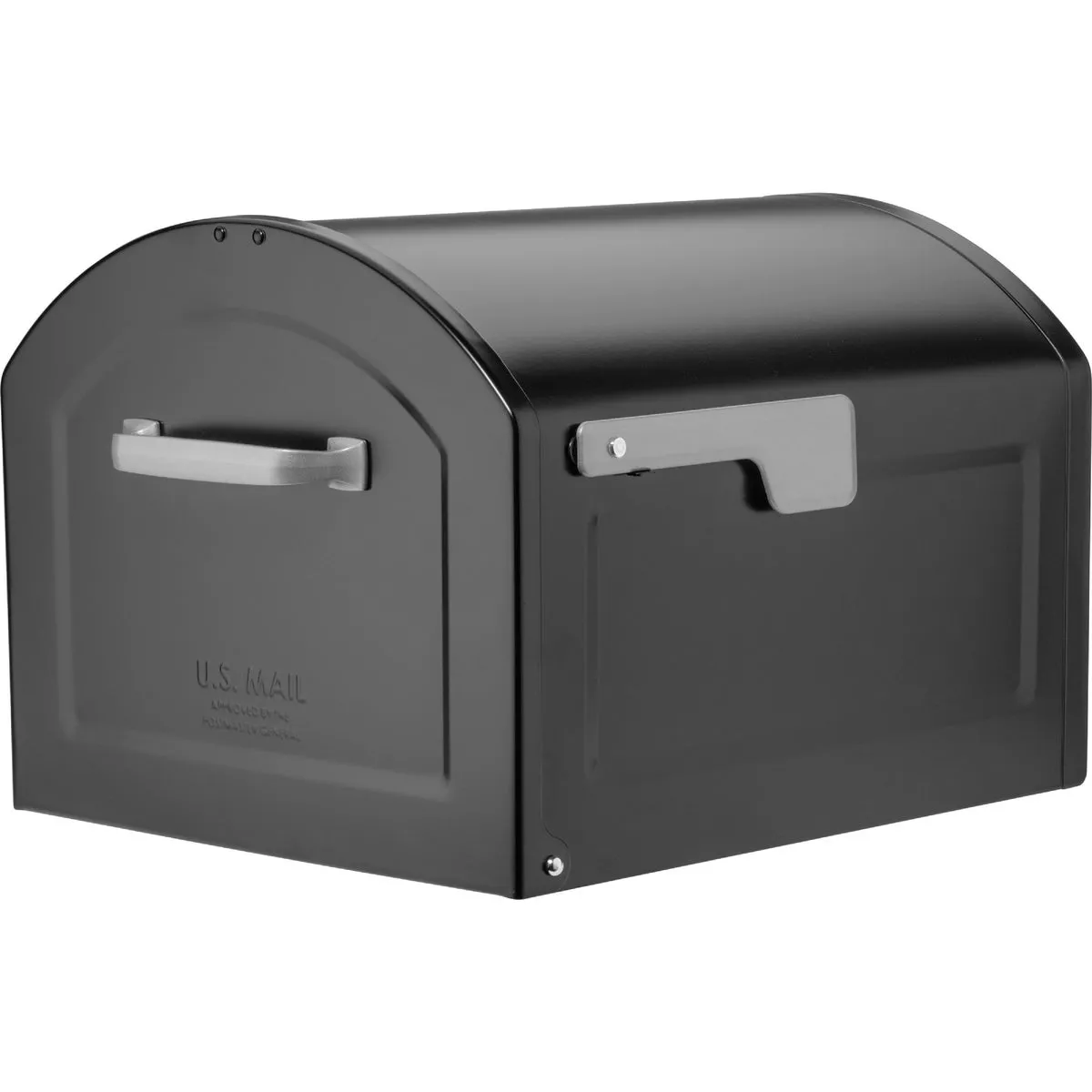Architectural Mailboxes Centennial Black Galvanized Steel Post Mount Mailbox