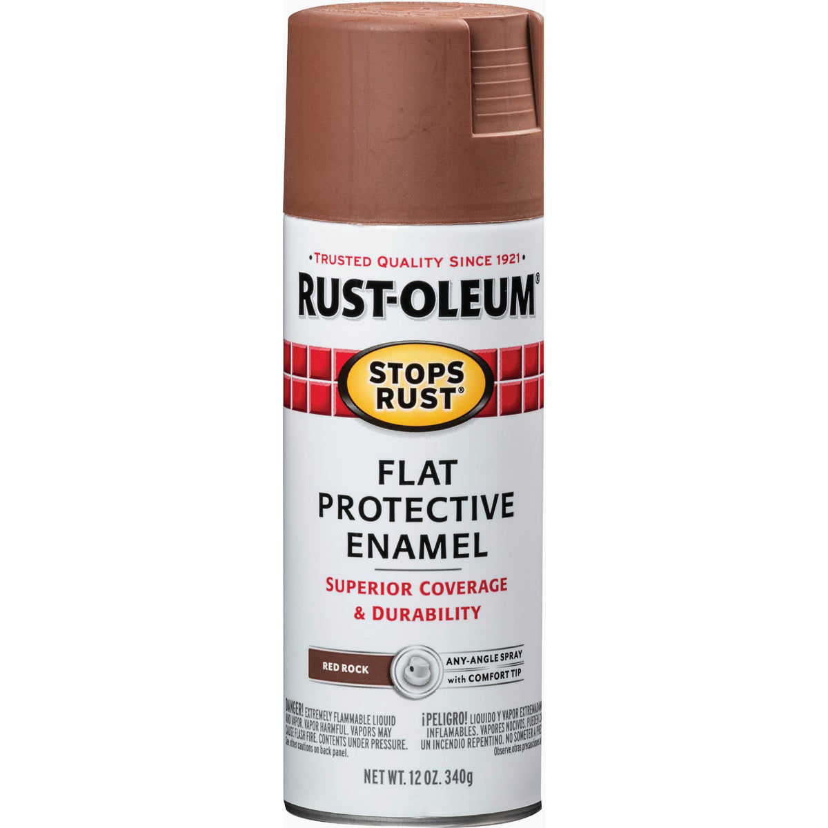 Rust-Oleum Stops Rust Enamel Flat Red Rock -12 oz | Do it Best