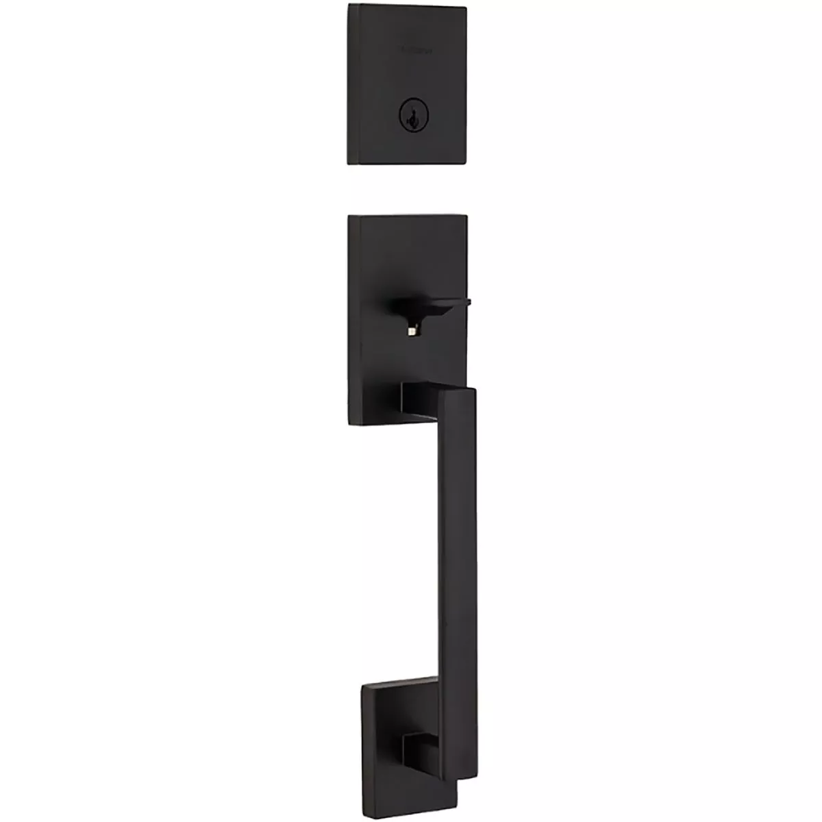 Kwikset Signature Series San Clemente Iron Black Entry Door Handleset