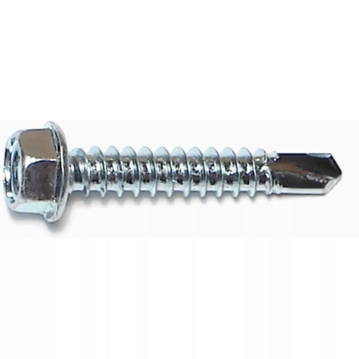 Midwest Fastener #12-14 x 1-1/4 In. Zinc Plated Steel Hex Washer Head Self-Drilling Screws