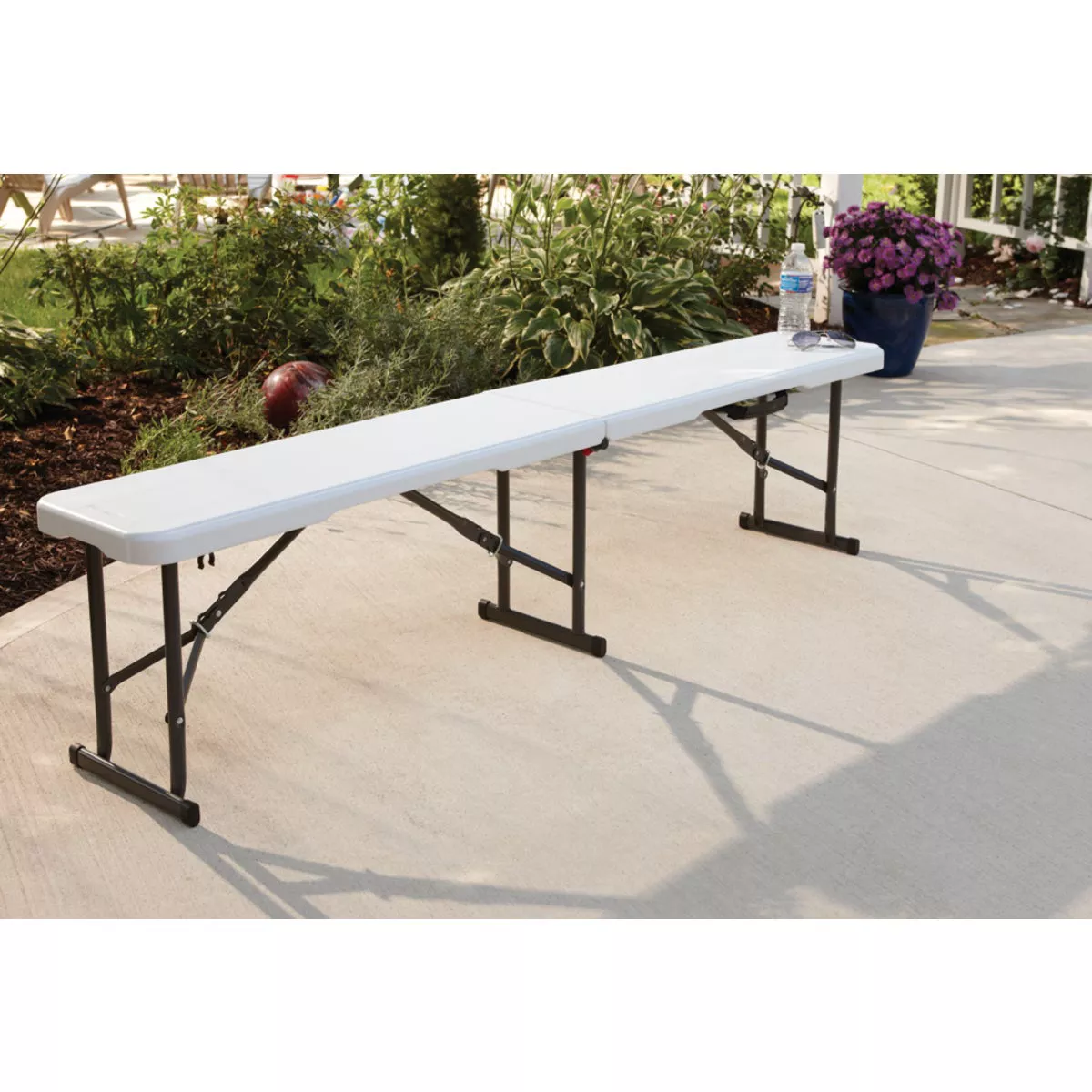 Lifetime 6 Ft. White Granite Fold-In-Half Bench - photo 6