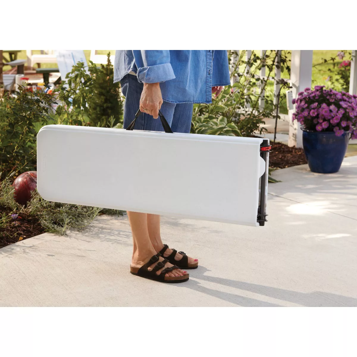 Lifetime 6 Ft. White Granite Fold-In-Half Bench - photo 7