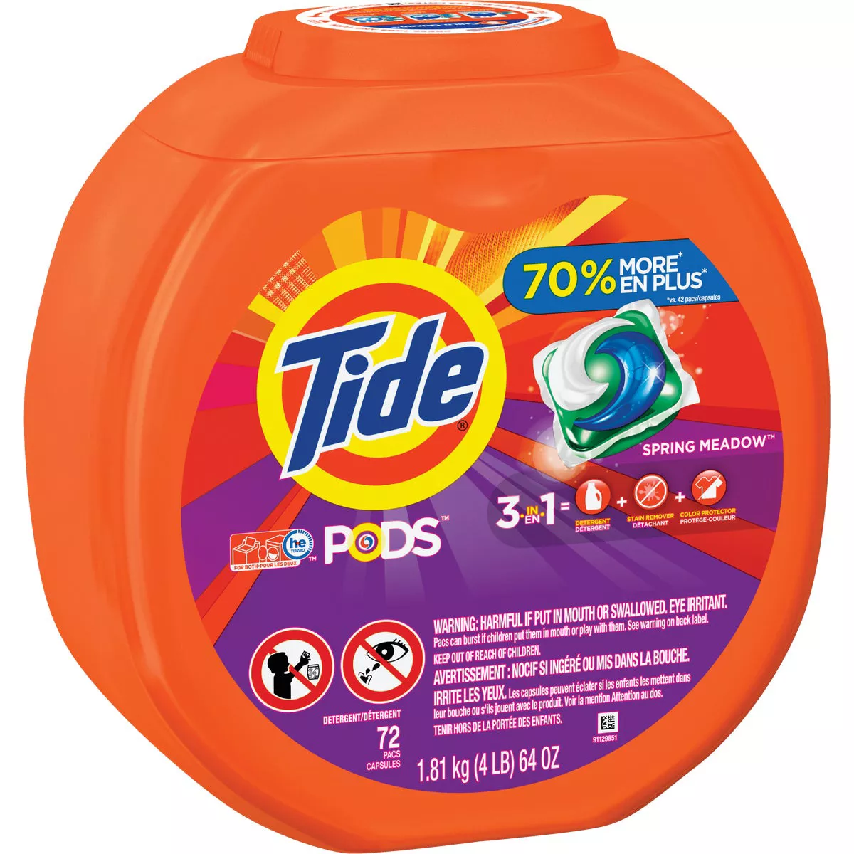 Tide Pods 3-In-1 Liquid Laundry Detergent (72-Count) - photo 2