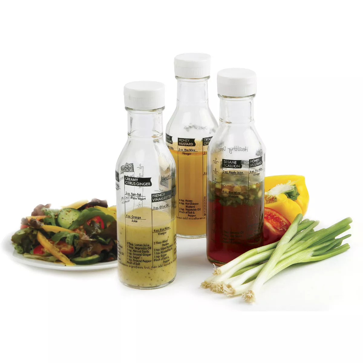 Norpro 11 Oz. Salad Dressing Glass Shaker & Maker - photo 3