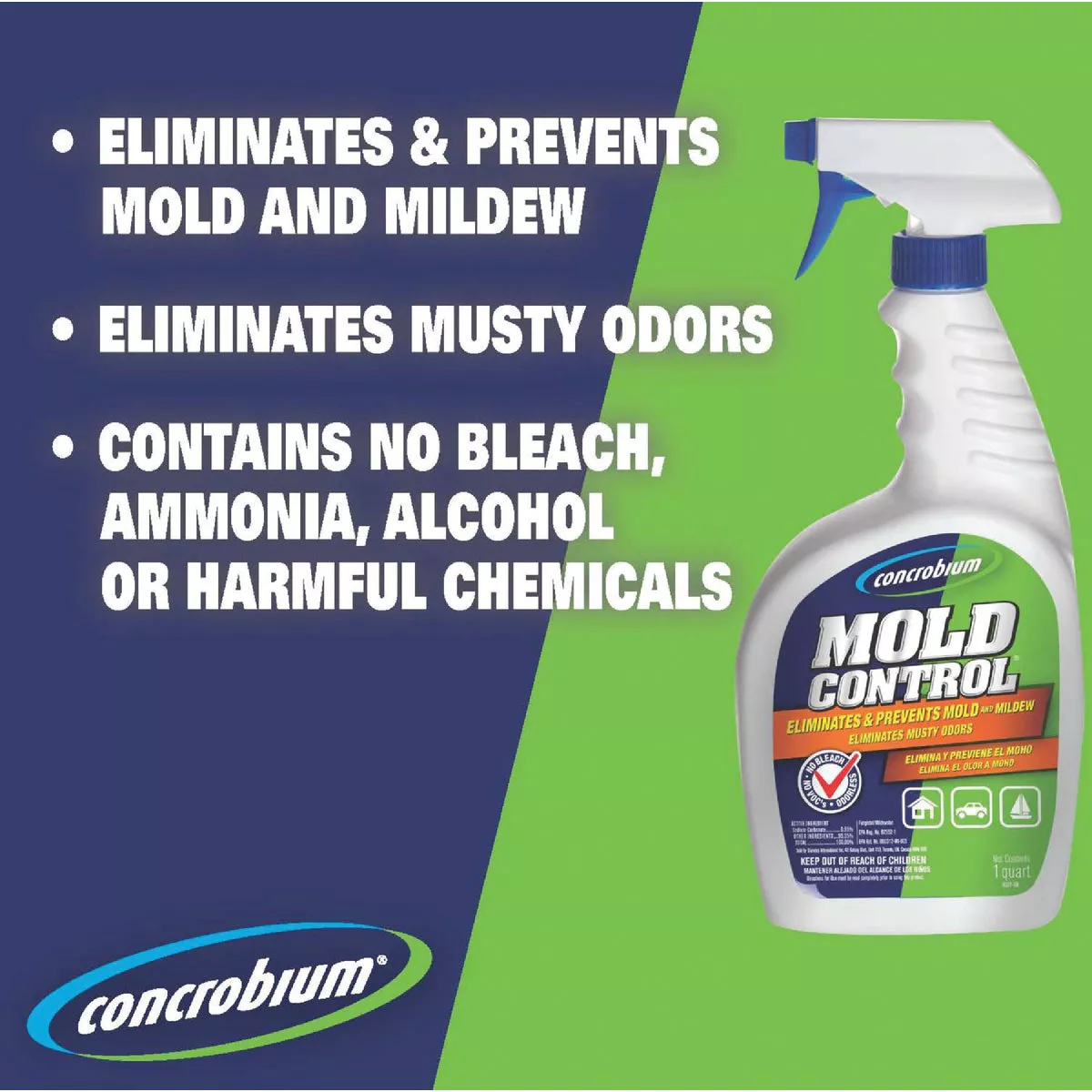 Concrobium Mold Control 32 Oz. Eliminates & Prevents Mold & Mildew Inhibitor - photo 2