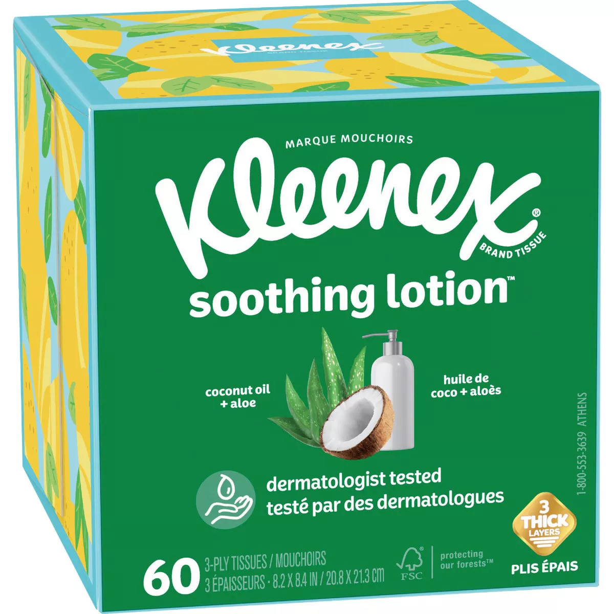 Kleenex Soothing Lotion 60 Count 3-Ply Facial TissuesCube Box - photo 3