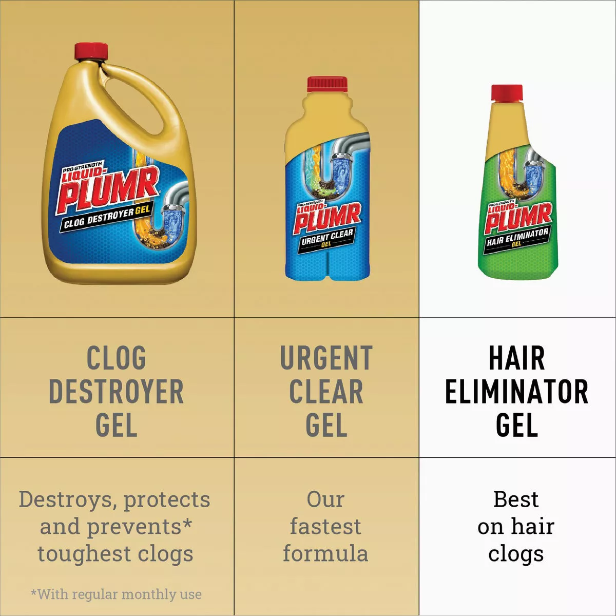 Liquid Plumr Hair Clog Eliminator 16 Oz. Gel Drain Opener & Cleaner - photo 8