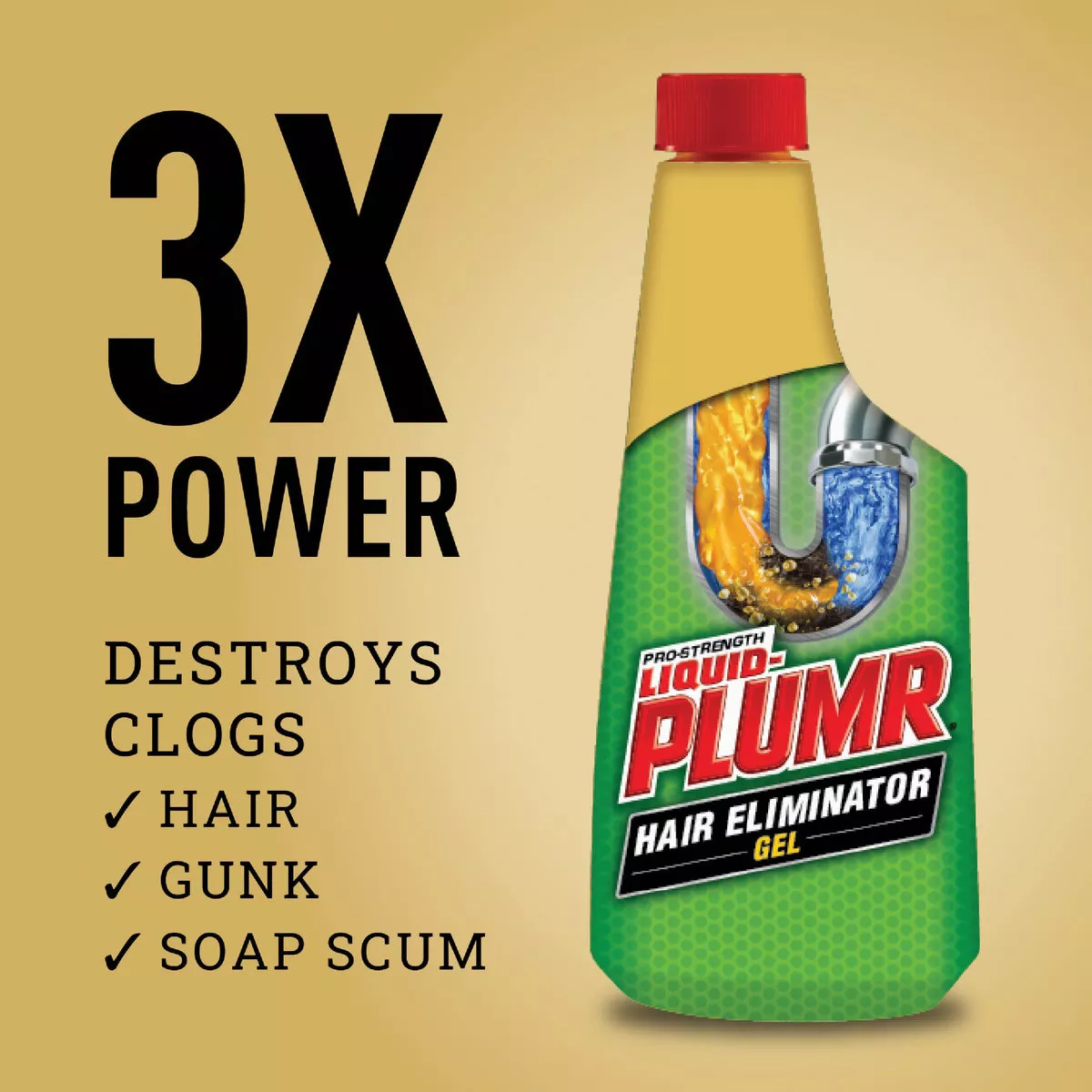 Liquid Plumr Hair Clog Eliminator 16 Oz. Gel Drain Opener & Cleaner - photo 3