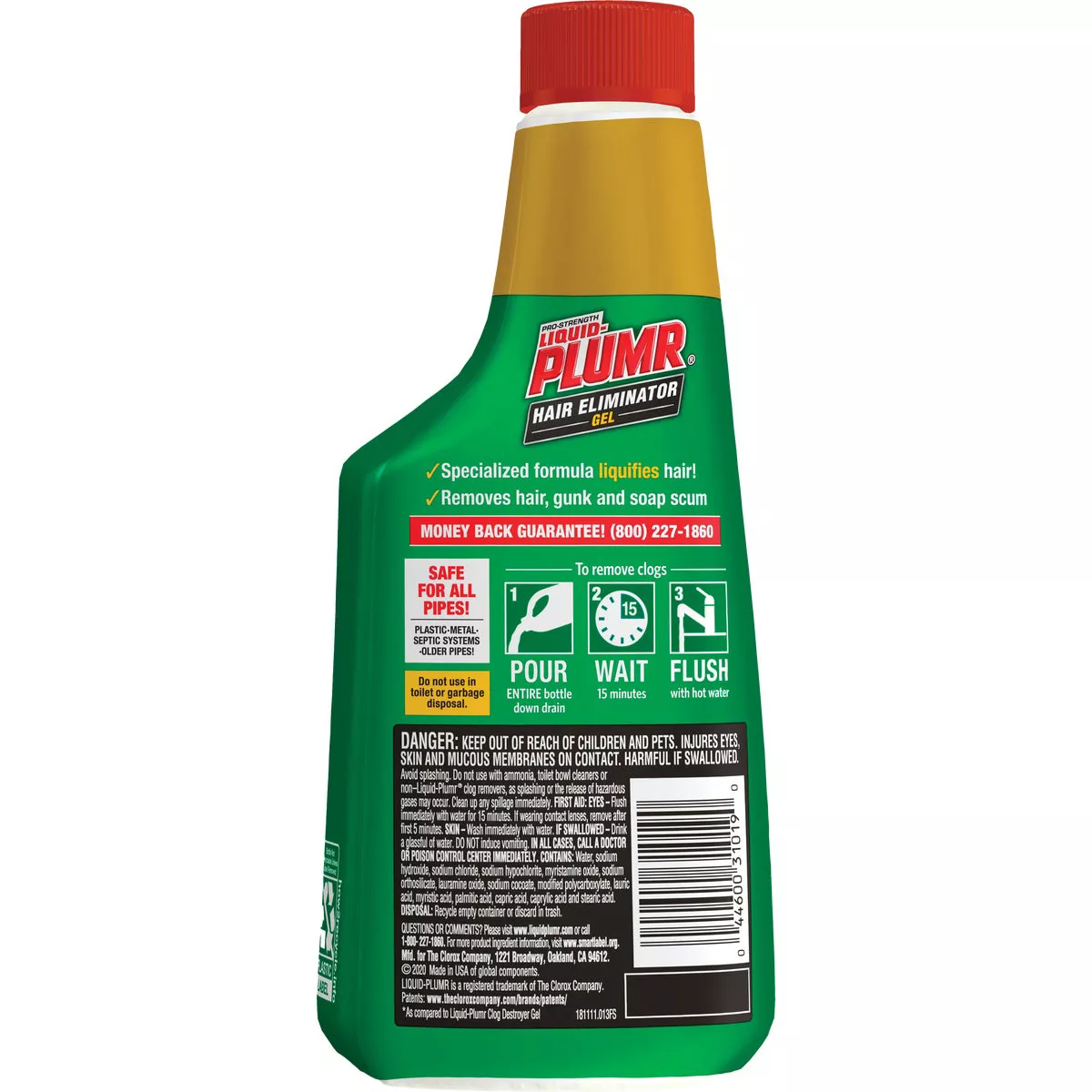 Liquid Plumr Hair Clog Eliminator 16 Oz. Gel Drain Opener & Cleaner - photo 2