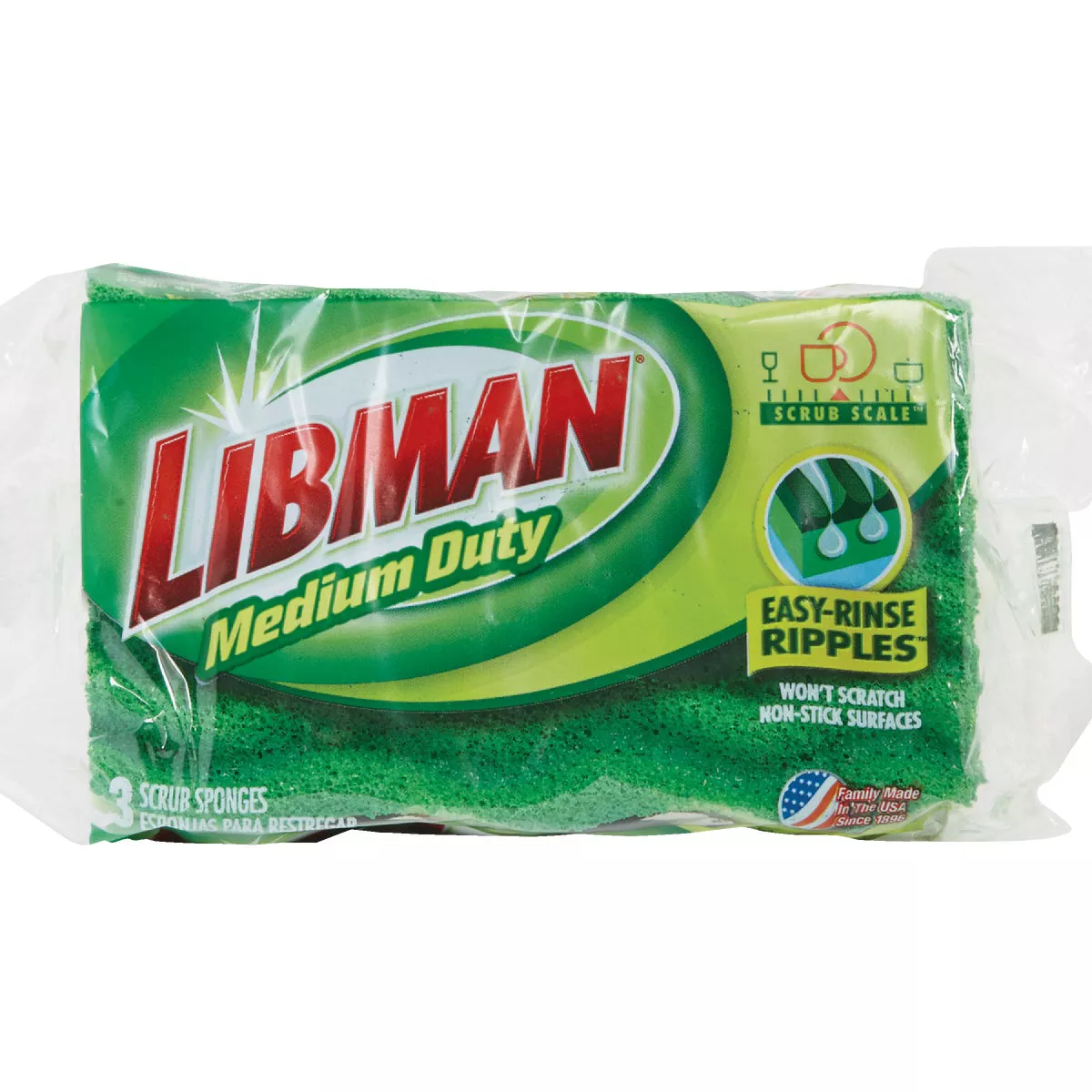 Libman 4.5 In. x 3 In. Green Medium Duty Scrubbing Sponge (3-Count) - photo 2