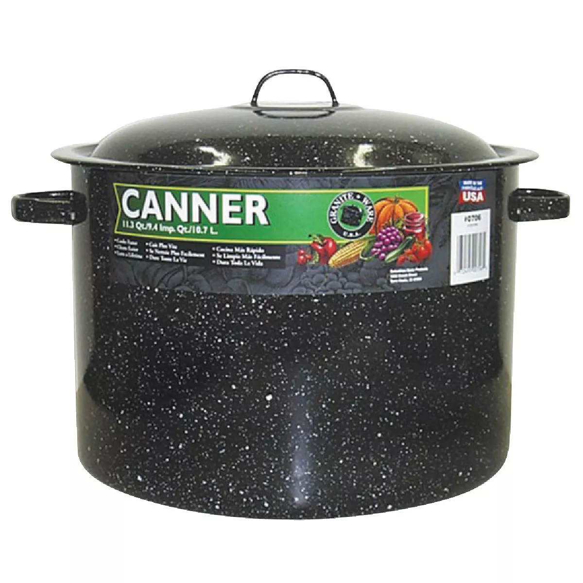 GraniteWare 11.5 Qt. Mini Black Canner With Jar Rack